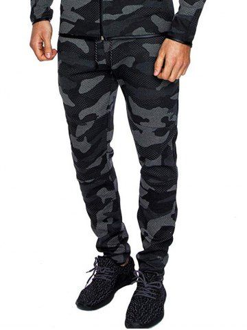 drawstring gecko pattern print narrow feet men's jogger pants