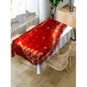 

Christmas Snowflake Pattern Fabric Waterproof Table Cloth, Multi