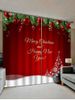 Rideaux de Fenêtre Joyeux Noël Motif de Sapin - Multi W30 x L65 inch x 2pcs