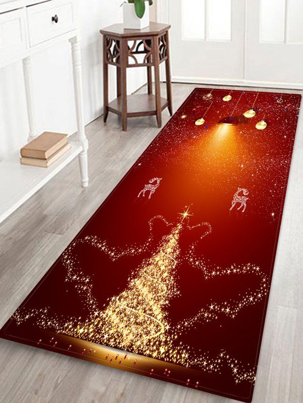 

Christmas Tree Light Pattern Floor Rug, Multi
