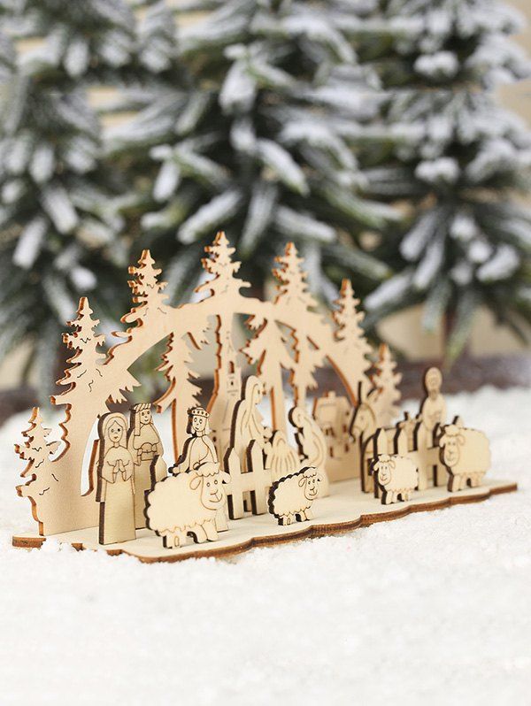 

DIY Wooden Christmas Decoration Set, Multi-a