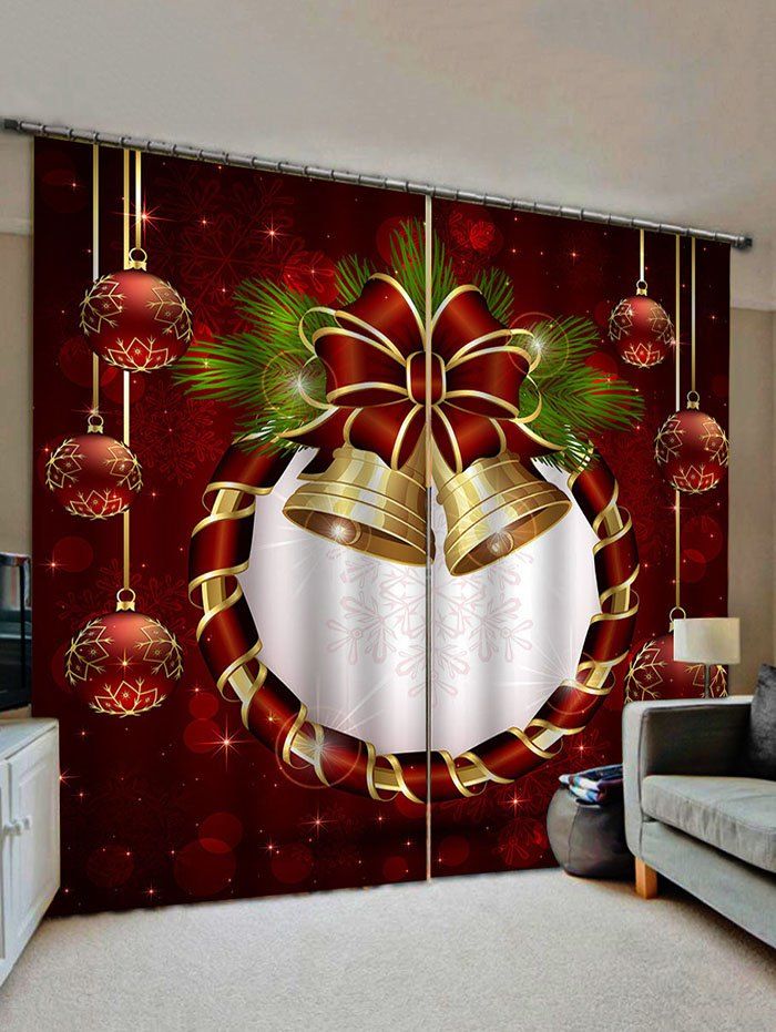

Christmas Bell Window Curtains, Multi
