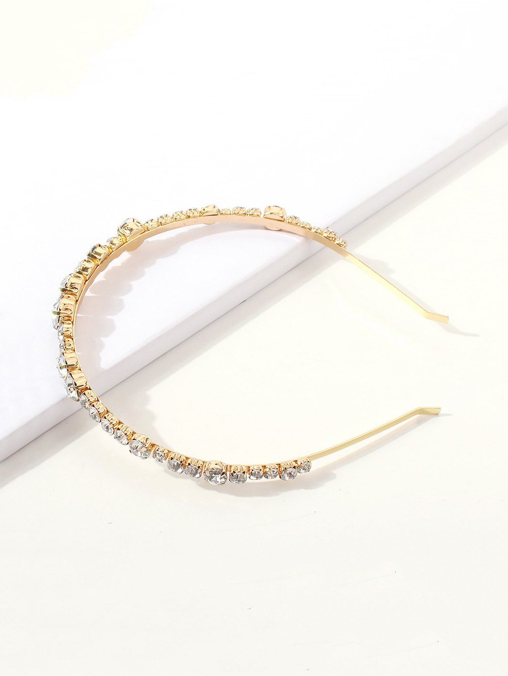 

Inlaid Rhinestone Thin Hairband, Multi-a