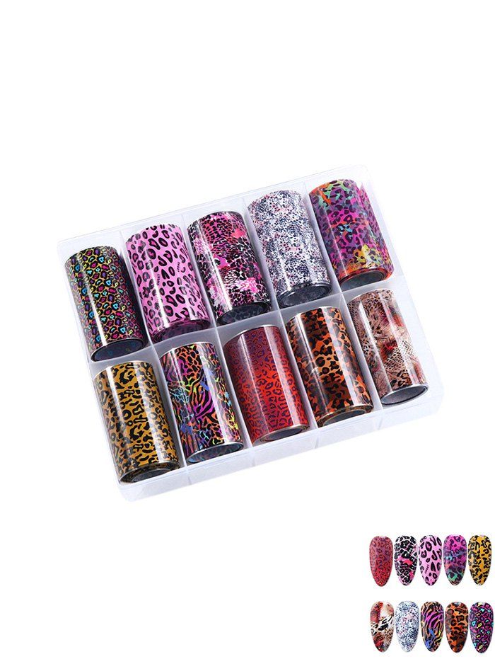 

Leopard Pattern Print Nail Decoration Roll, Multi-a