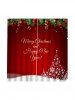 Rideaux de Fenêtre Joyeux Noël Motif de Sapin - Multi L33,5 x L79 pouces x 2pcs