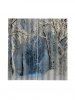 Snow Forest Pattern Window Curtains -  