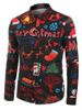 Christmas Graphic Pattern Long-sleeved Shirt -  