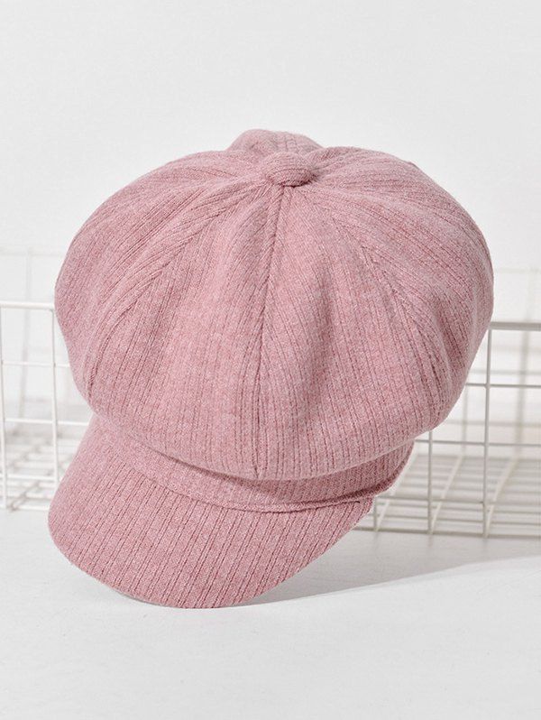 

Retro Peaked Newsboy Hat, Pink