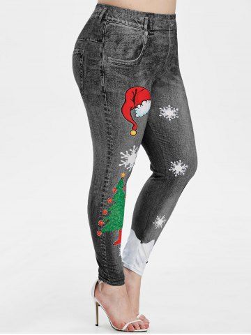 plus size snowflake leggings