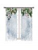 Rideaux de Fenêtre de Noël Motif Flocon de Neige 2 Panneaux - Argent W28 x L39 inch x 2pcs
