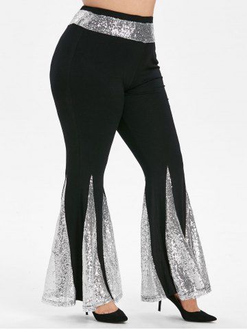 high waisted flare pants plus size