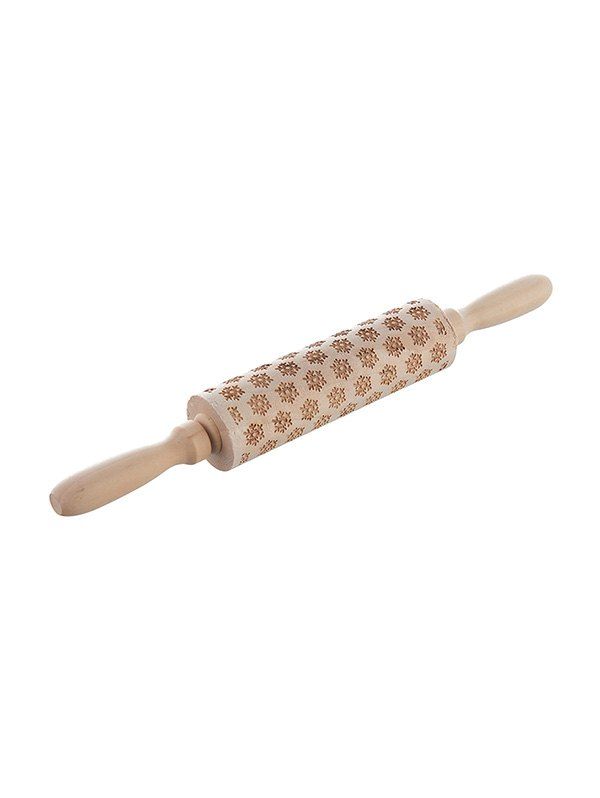 

Christmas Theme Embossing Rolling Pin, Camel brown