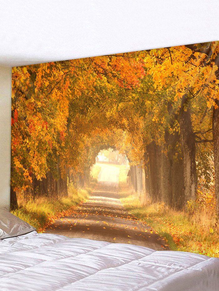 

Autumn Tree Leaves 3D Print Wall Tapestry, Multi