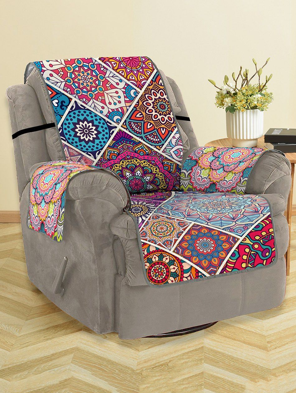 

Christmas Bohemian Patchwork Pattern Couch Cover, Multi