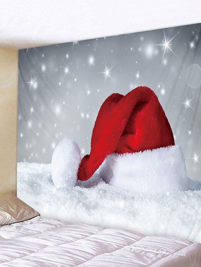 

Christmas Hat Snowfield Print Tapestry Wall Hanging Art Decoration, Multi