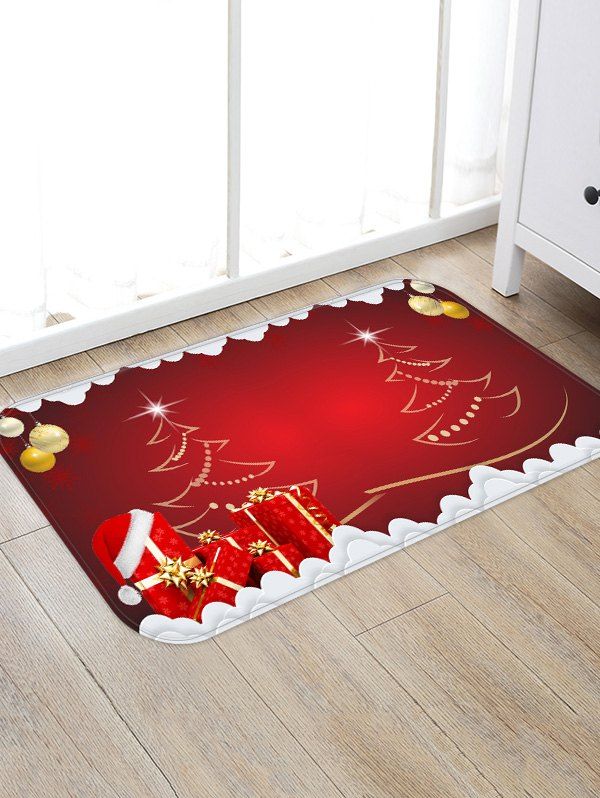 

Christmas Pattern Print Decorative Area Rug, Cherry red