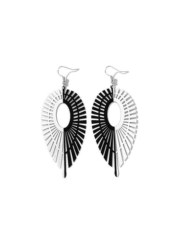 

Contrast Leaves Shape Hook Earrings, Multi