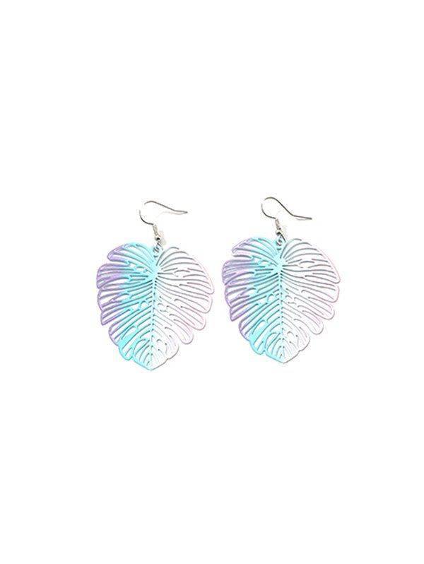 

Colorful Palm Leaves Shape Hook Earrings, Multi