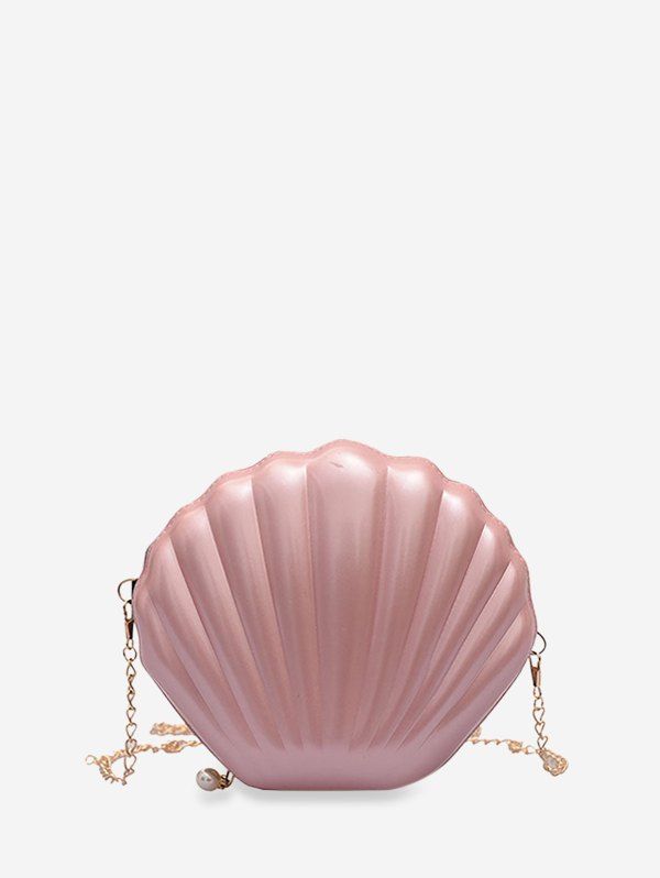 

Mini Shell Shape Chain Shoulder Bag, Pink