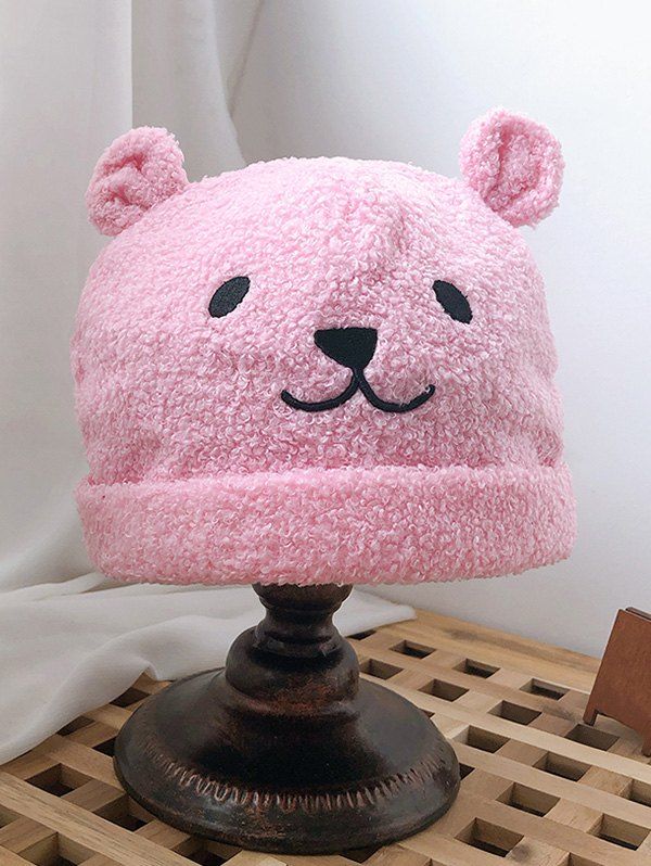 

Bear Suede Ears Hat, Pink