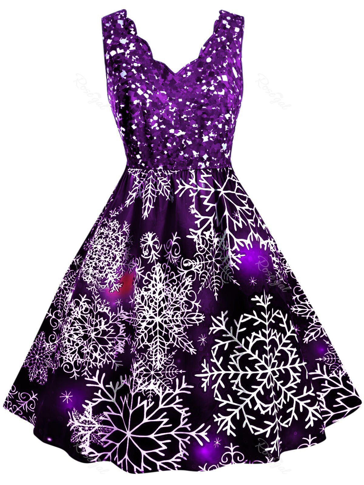 purple christmas dress