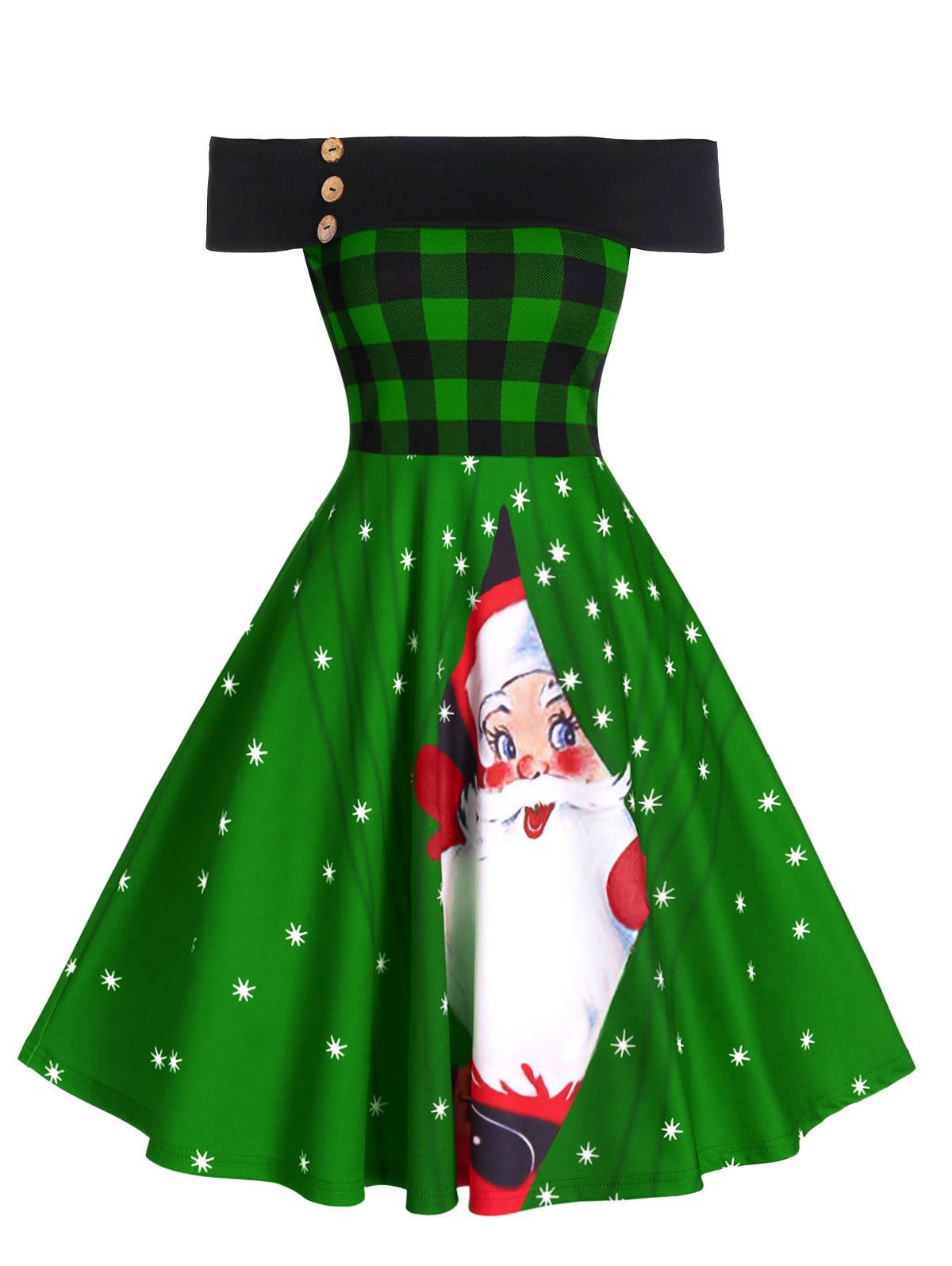 off the shoulder santa dress