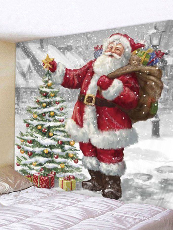 

Christmas Tree Santa Claus Wall Tapestry, Multi