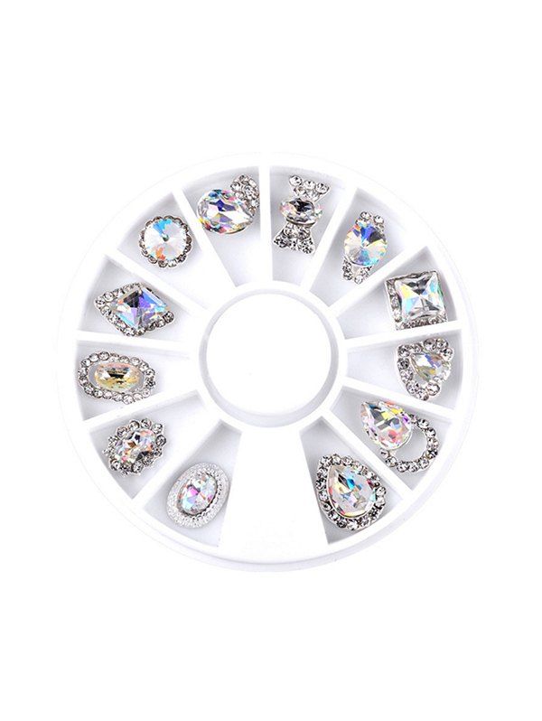 

12Pcs Faux Diamond Glitter Nail Decoration, Transparent