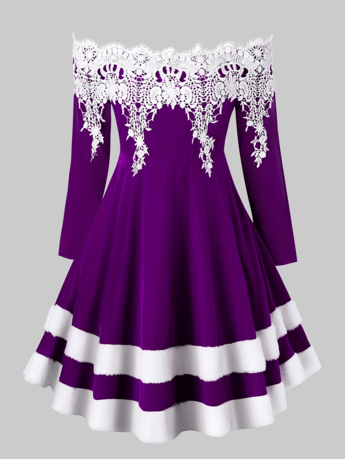 purple christmas dress
