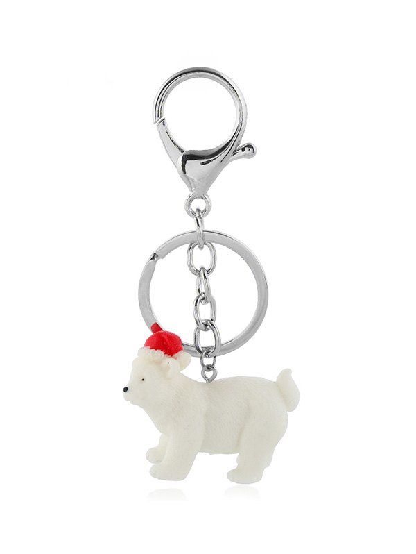 

Christmas Polar Bear Pendant Key Chain, White