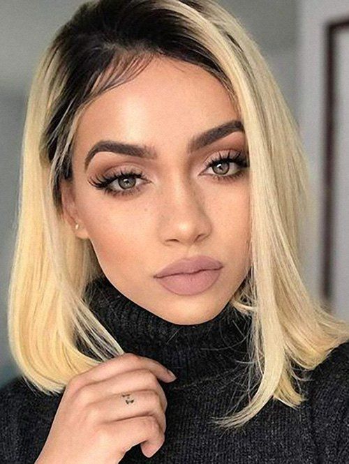 

Synthetic Bob Ombre Straight Medium Wig, Vanilla