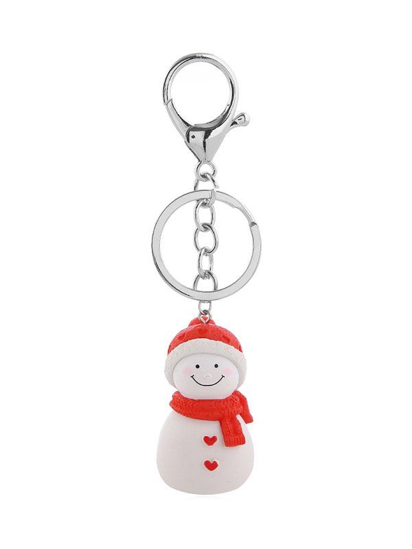 

Christmas Cartoon Snowman Keychain, White