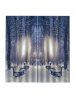 Rideaux de Fenêtre de Noël Motif de Neige et de Nuit - Multi L33,5 x L79 pouces x 2pcs