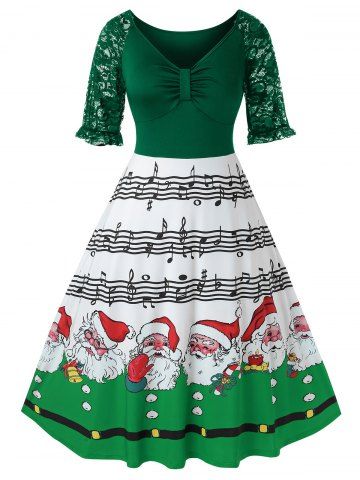 green christmas dress plus size