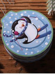 Christmas Pattern Hanging Metal Candy Box -  
