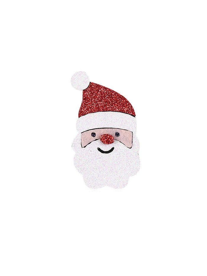 

Christmas Santa Claus Glitter Brooch, Red