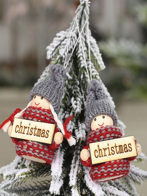 

Christmas Ornaments Knitted Hanging Dolls, Multi-d