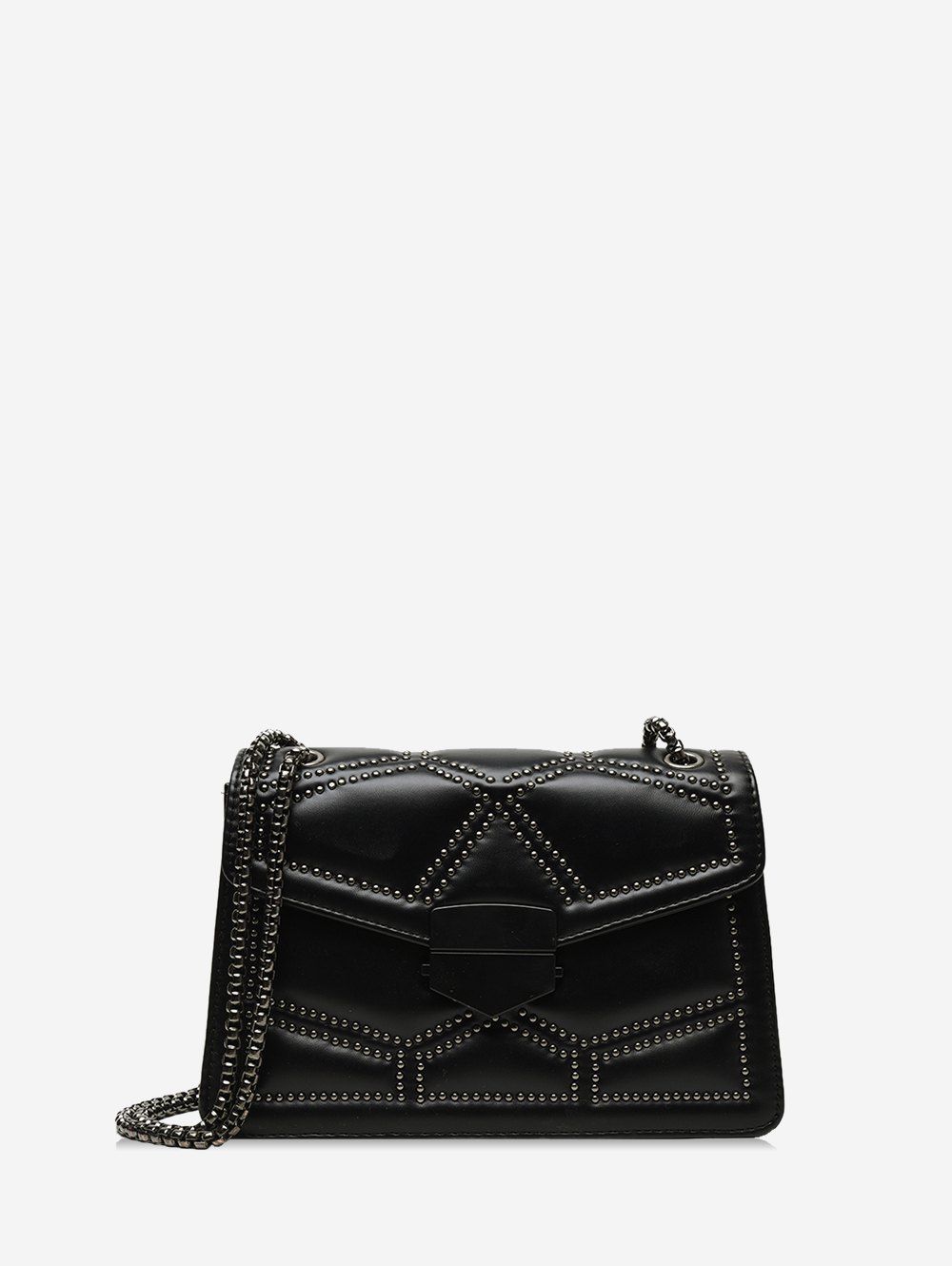 

Rivet Crossbody Shoulder Bag, Black