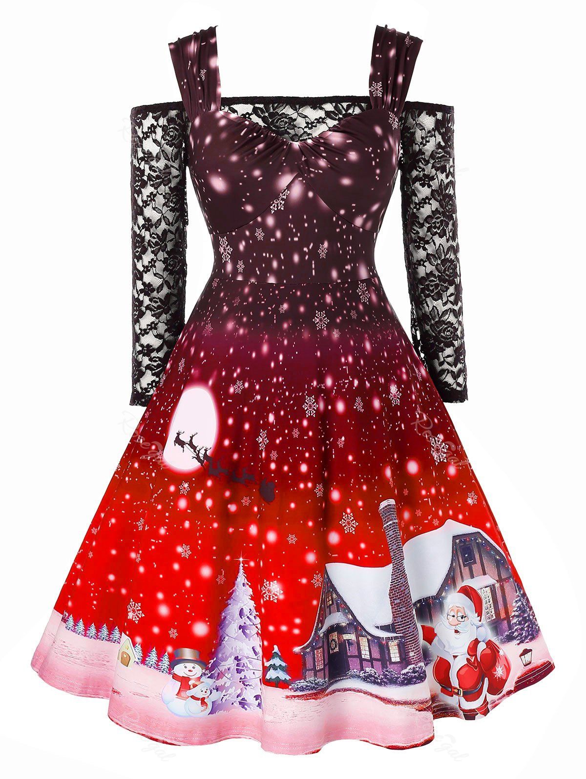 plus size vintage christmas dresses