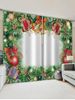 Rideaux de Fenêtre Motif de Cadeau et Clochette de Noël - Multi W30 x L65 inch x 2pcs