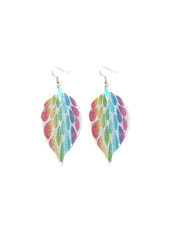 

Colorful Leaf Shape Hook Earrings, Multi-d