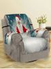 Christmas Santa Claus Snow Patterned Couch Cover -  