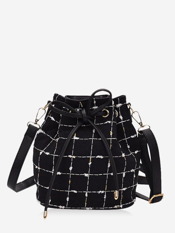 drawstring bucket bag canvas
