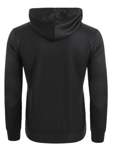 

Faux Tuxedo Front Pocket Drawstring Hoodie, Multi