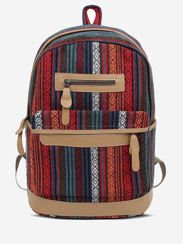 

Ethnic Chic Ins Student Backpack, Cherry red