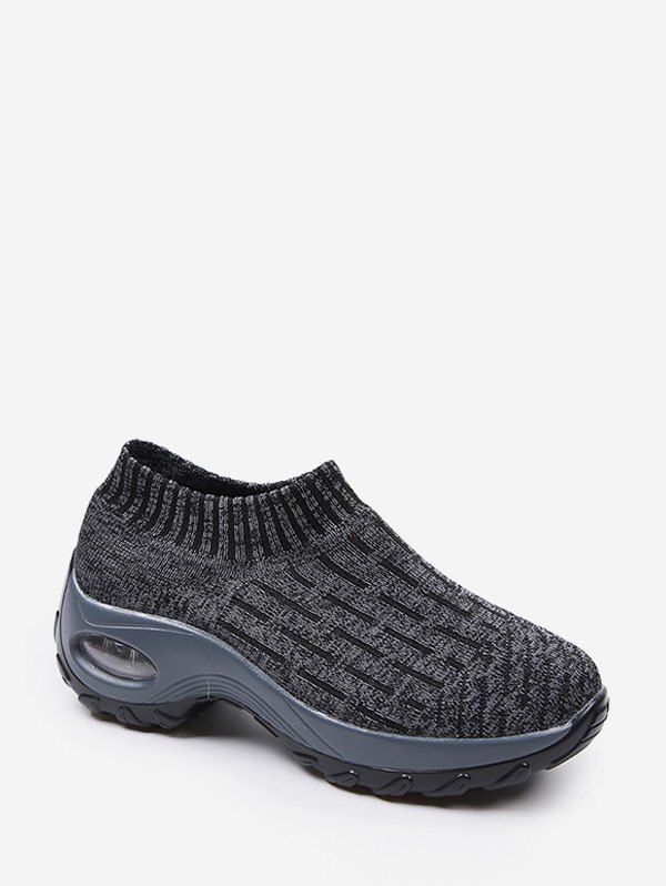 

Heather Knit Slip On Outdoor Platform Sneakers, Gray
