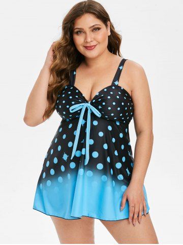 plus size polka dot swimsuit