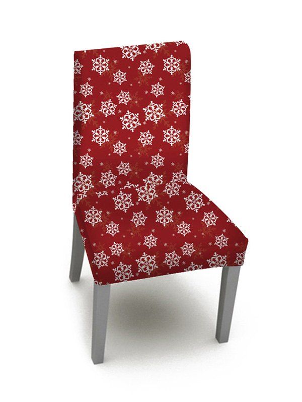 40 Off 1pcs Christmas Snowflake Pattern Elastic Chair Cover Rosegal