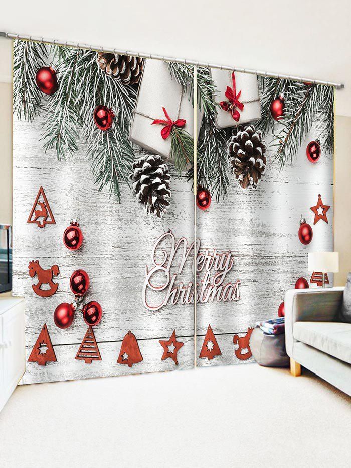

Merry Christmas Tree Gift Window Curtains, Multi