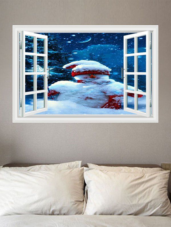 57 Off Christmas Snowman Window Print Decorative Wall Art Window Print Decorative Wall Art